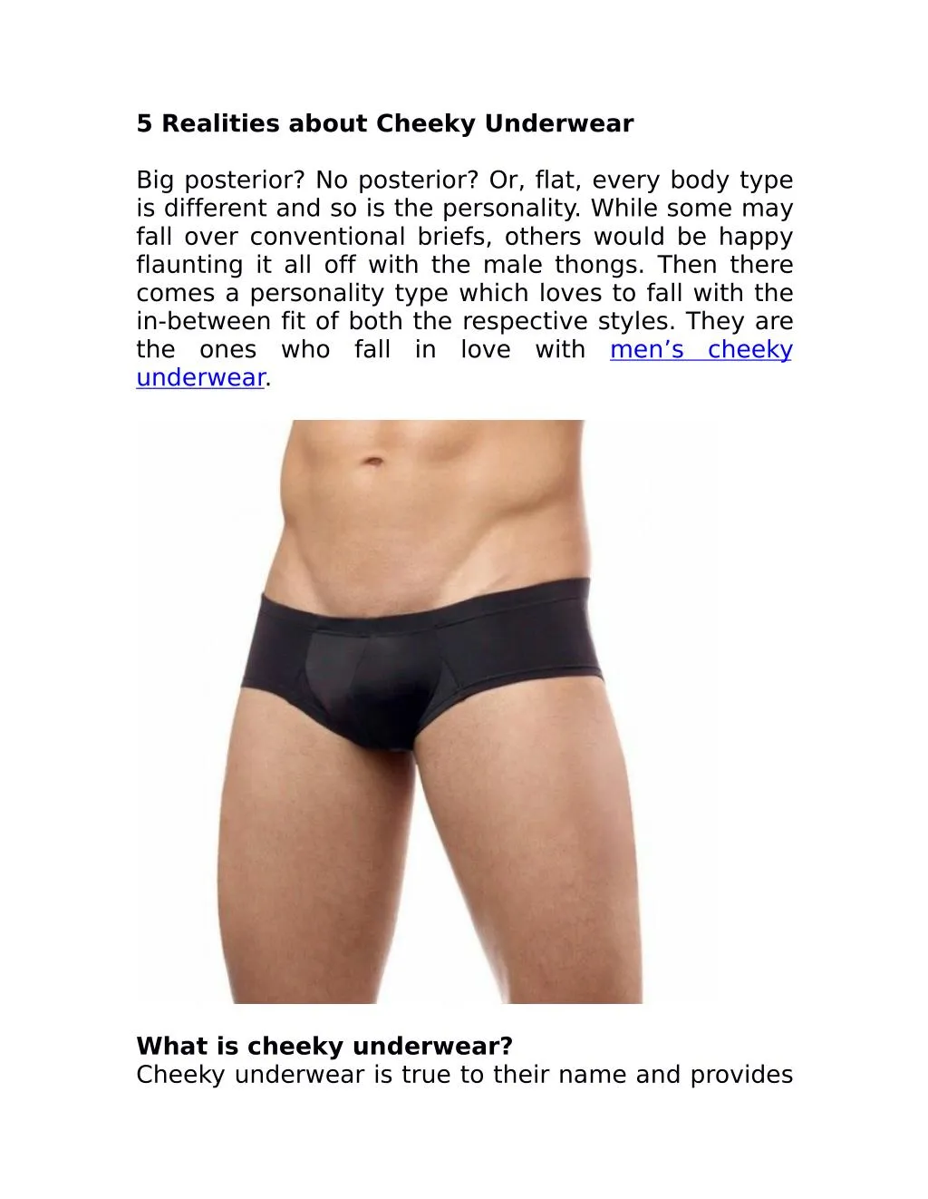 5 realities about cheeky underwear
