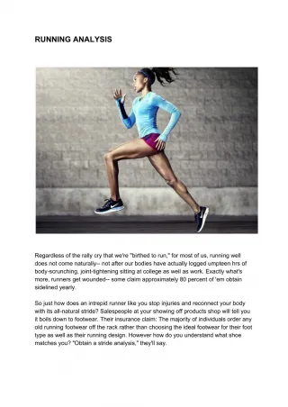 RUNNING ANALYSIS - slide 1