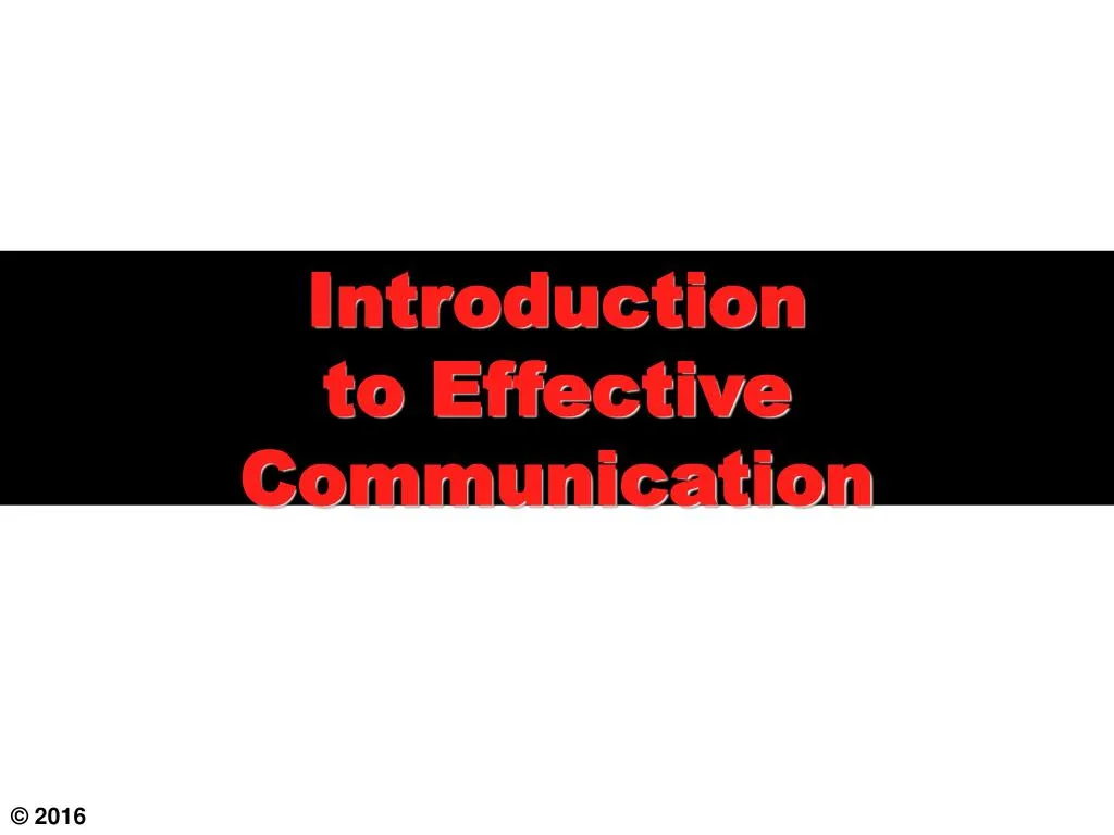 introduction to effective communication