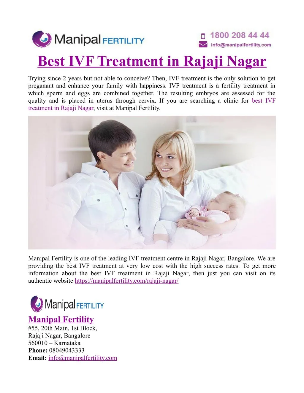 best ivf treatment in rajaji nagar