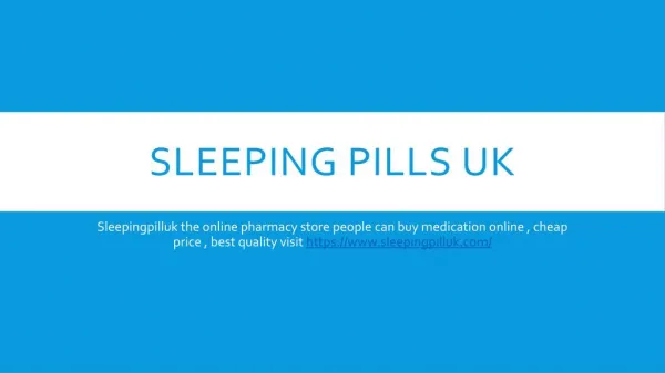 Buy Sleeping Pills UK Without Prescription