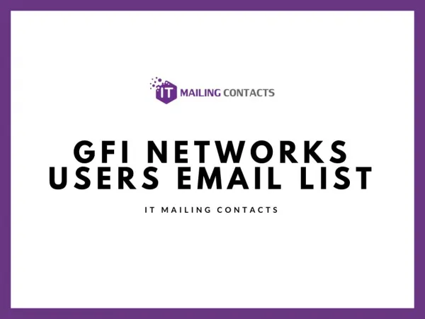 GFI Networks Users Email List