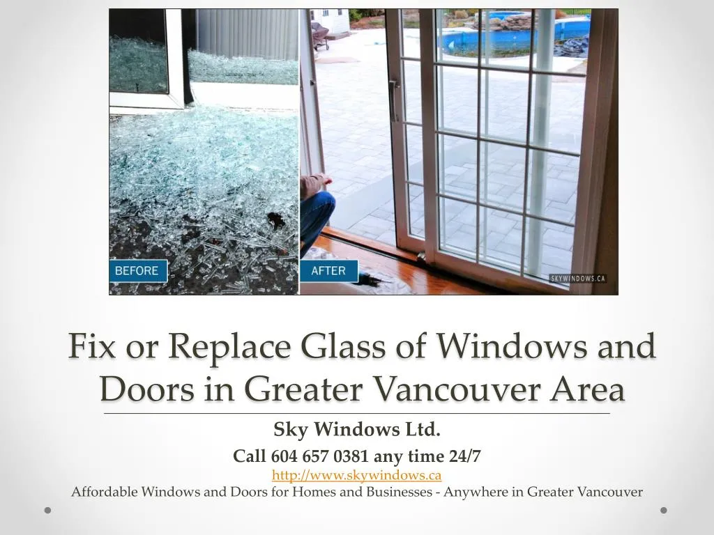 fix or replace glass of windows and doors in greater vancouver area