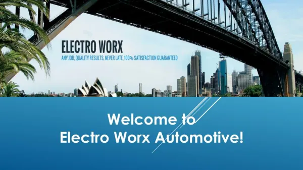 Electro Worx Automotive - Mobile Auto Electrician