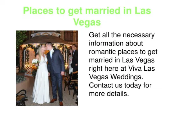 Places to get married in Las Vegas