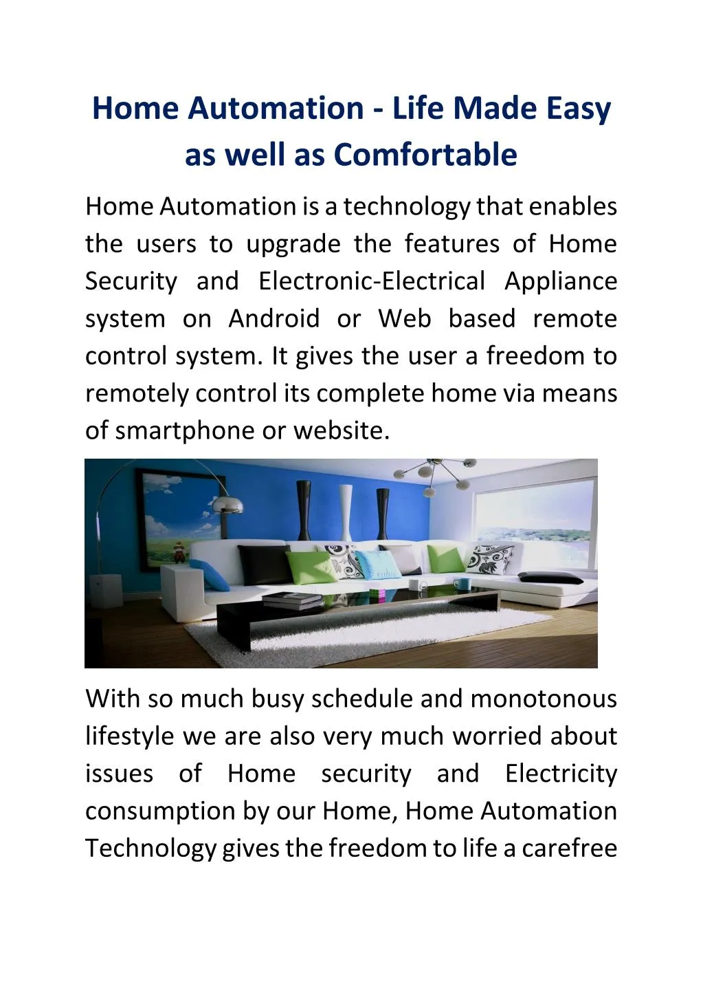 home automation life made easy as well