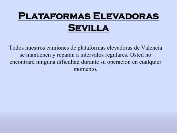 Plataformas Elevadoras Sevilla - camionescesta.com