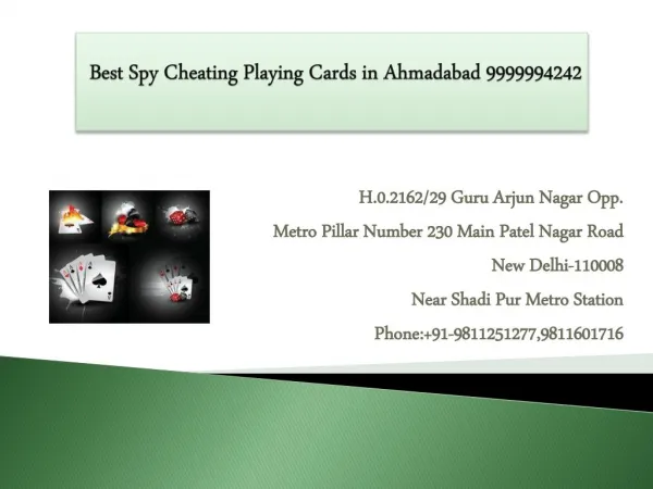 Best Spy Cheating Playing Cards in Ahmadabad 9999994242