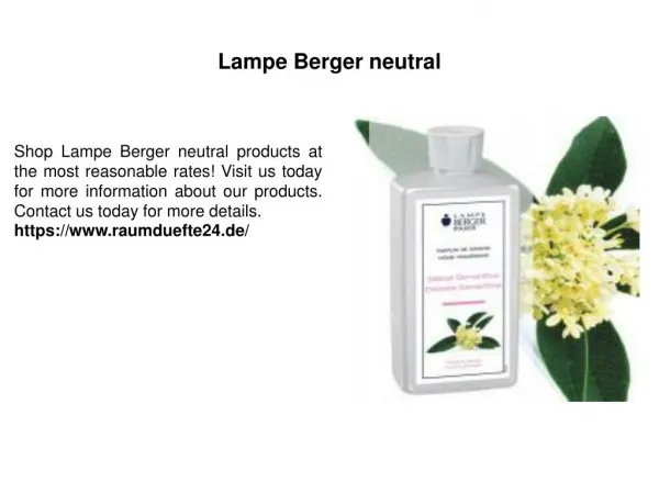 Lampe Berger neutral