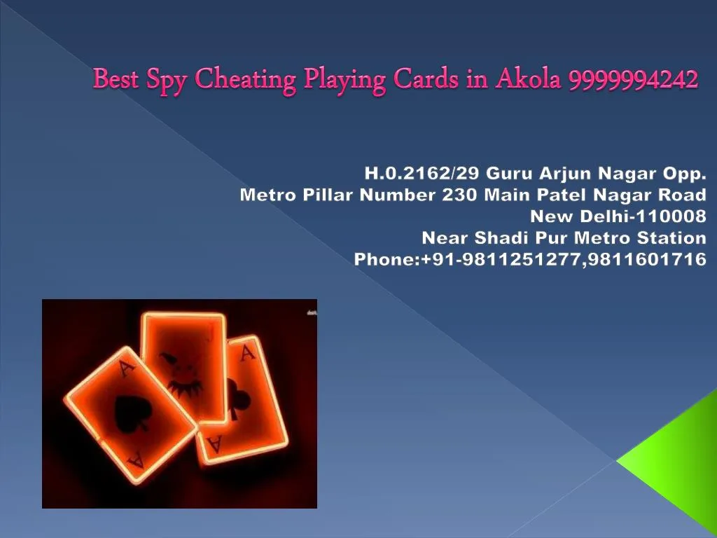 best spy cheating playing cards in akola 9999994242