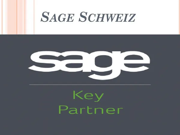 Sage Schweiz - Cleosolutions.ch
