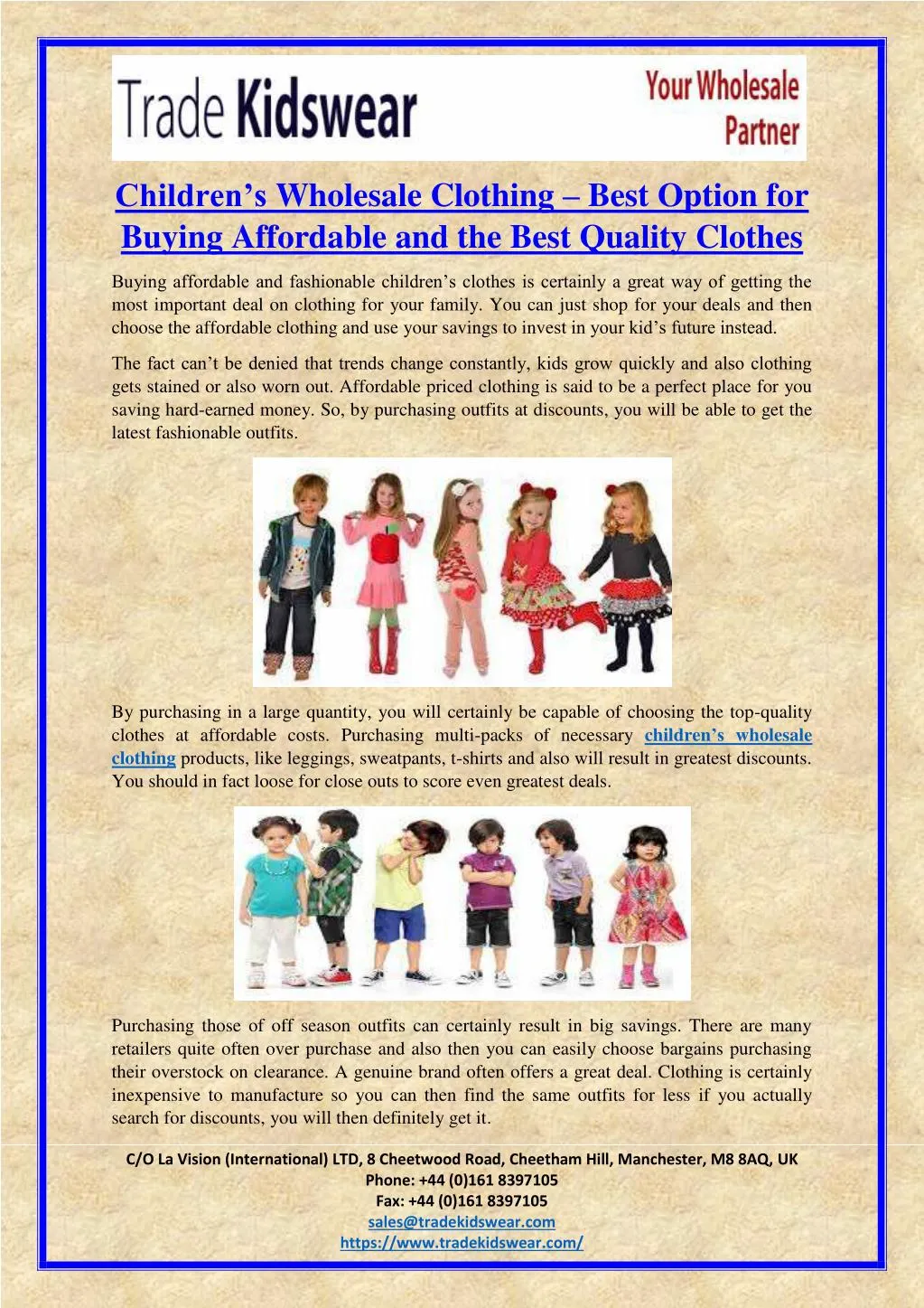 children s wholesale clothing best option
