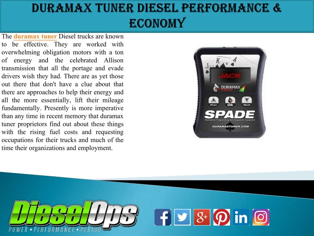 duramax tuner diesel performance economy