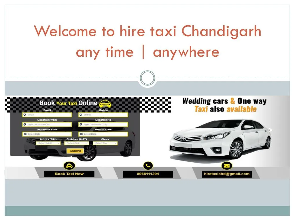 welcome to hire taxi chandigarh any time anywhere