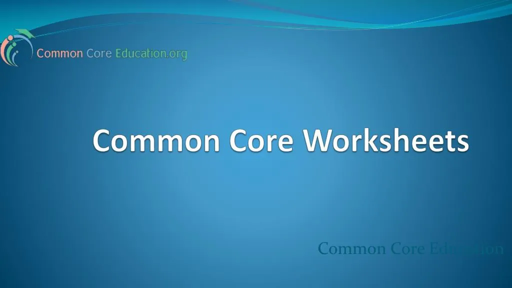 common core worksheets