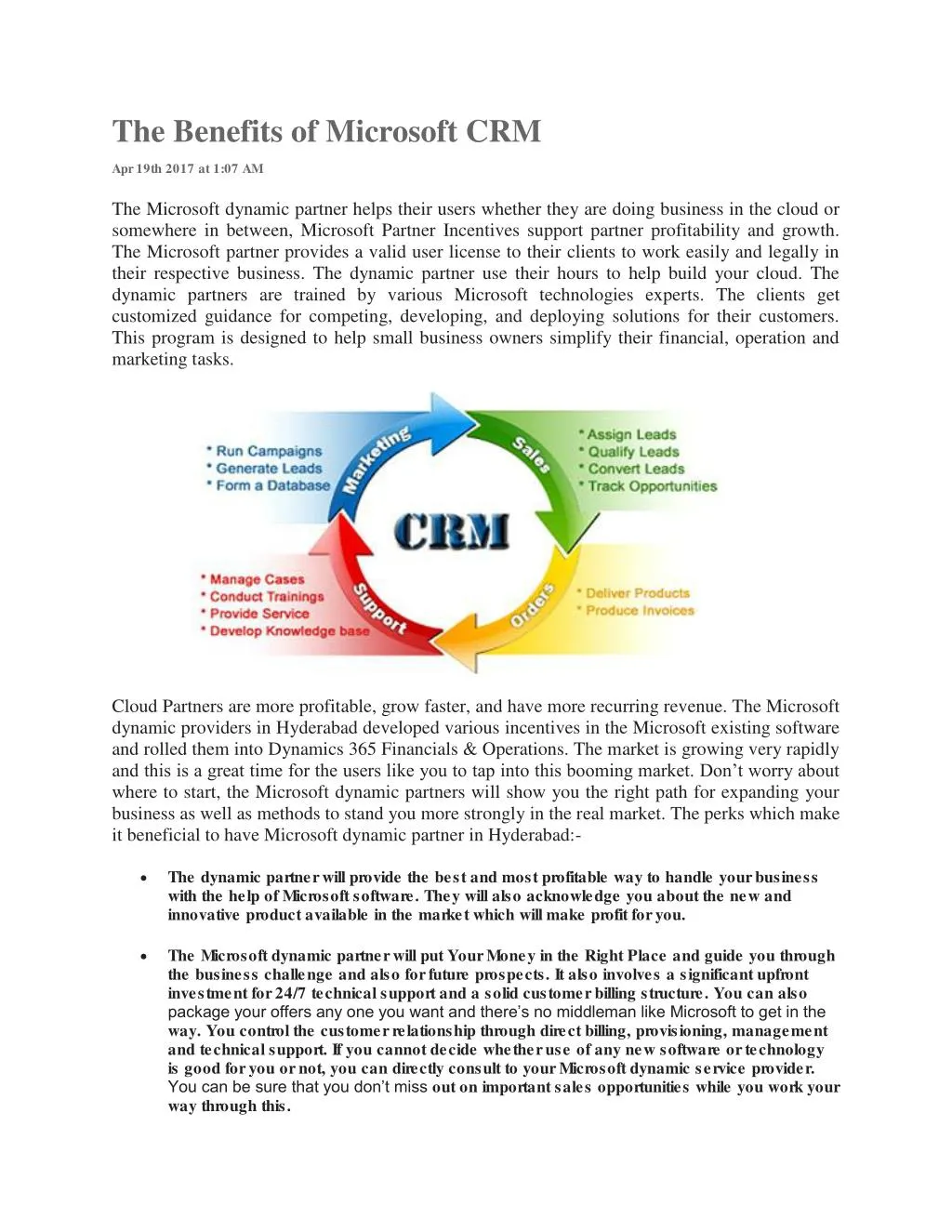 the benefits of microsoft crm
