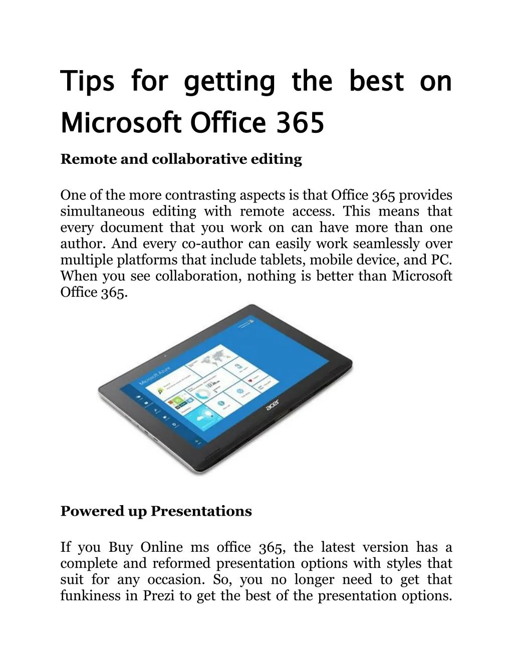 tips for getting the best on microsoft office