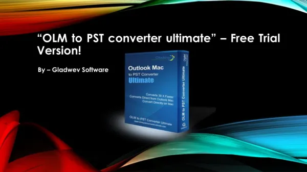Download OLM to PST Converter Free Tool