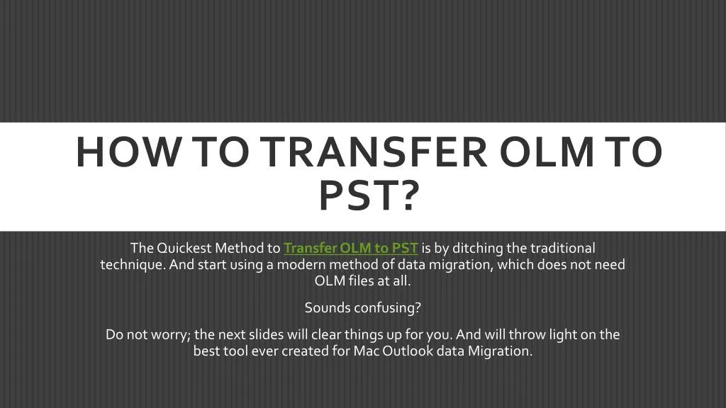 how to transfer olm to pst