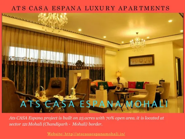 Ats Casa Espana Mohali flat price | 9872076706