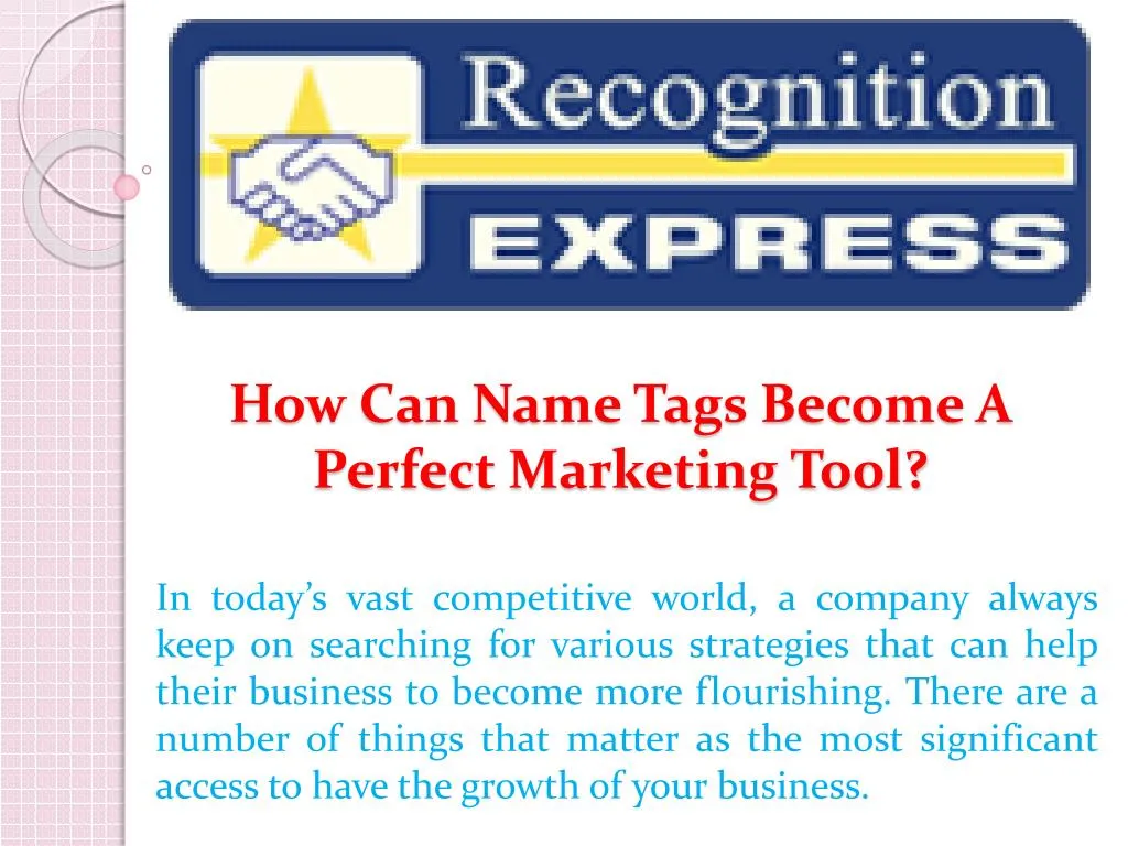 how can name tags become a perfect marketing tool