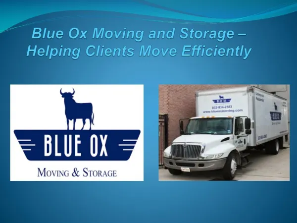 Moving Company The Woodlands - Blue Ox Moving and Storage