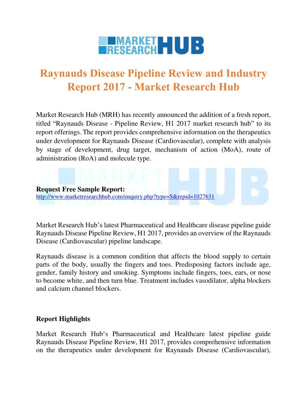 raynauds disease pipeline review and industry