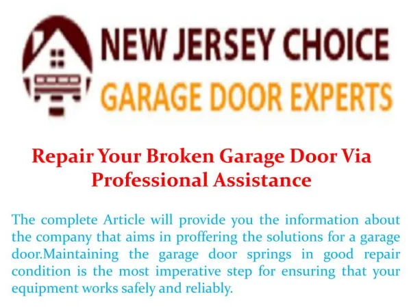 Repair Your Broken Garage Door Via Professional Assistance