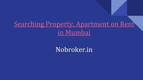 Flat on Rent in Mumbai