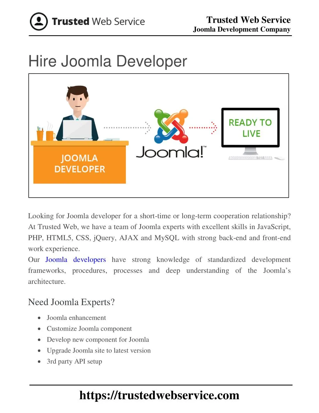 trusted web service joomla development company