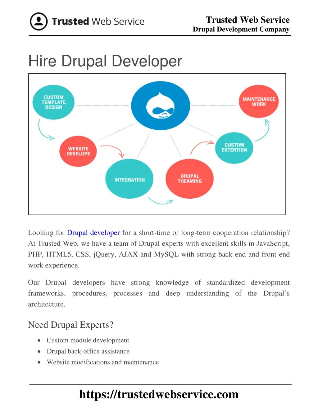 trusted web service drupal development company