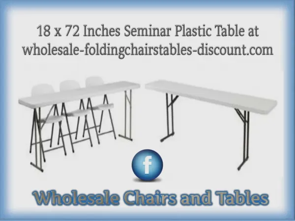 18 x 72 Inches Seminar Plastic Table at wholesale-foldingchairstables-discount.com