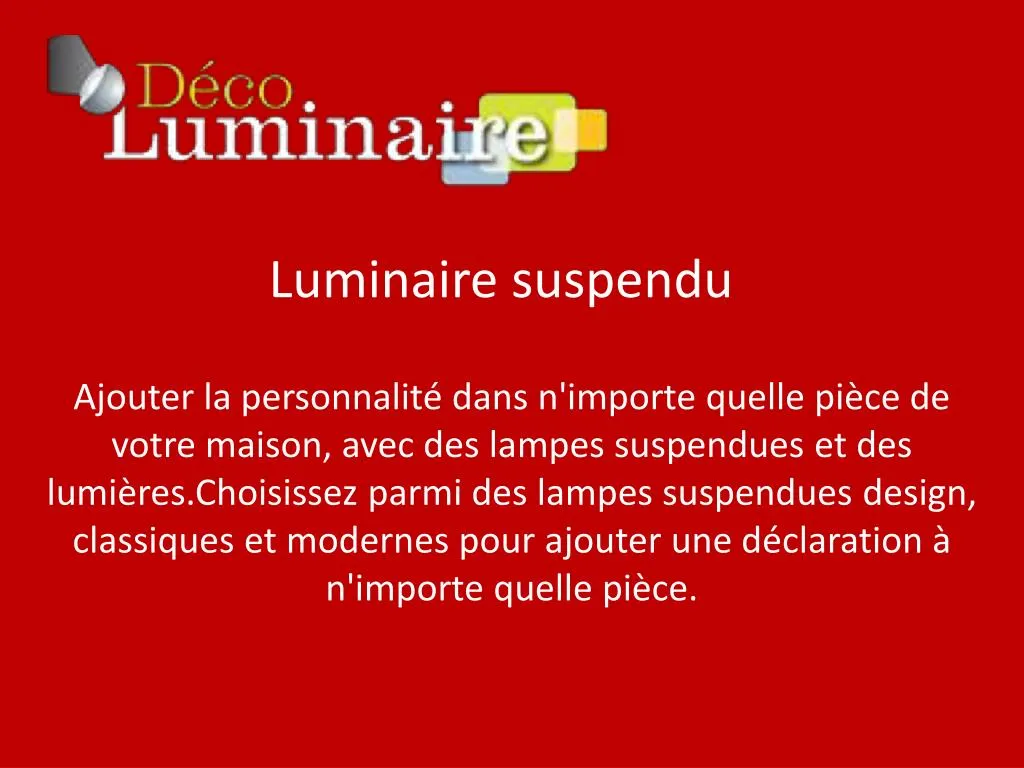 luminaire suspendu