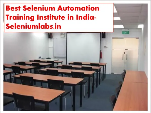Best Selenium Automation Training Institute in India-Seleniumlabs