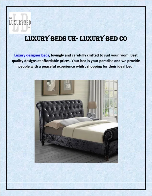 Best Luxury Bed Frames in UK - The luxury Bed Co