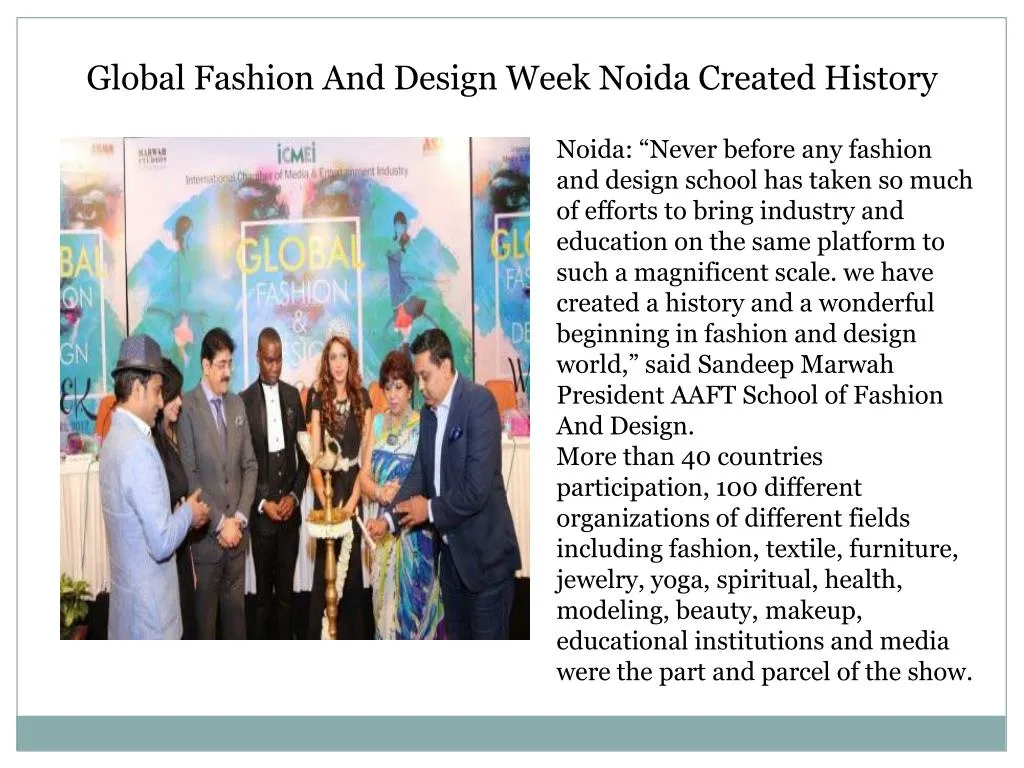 global fashion and design week noida created