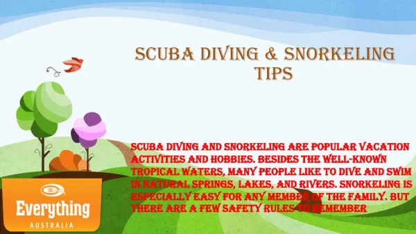 Scuba Diving & Snorkeling Tips