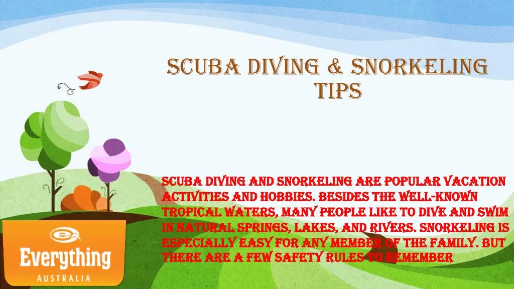 scuba diving snorkeling tips