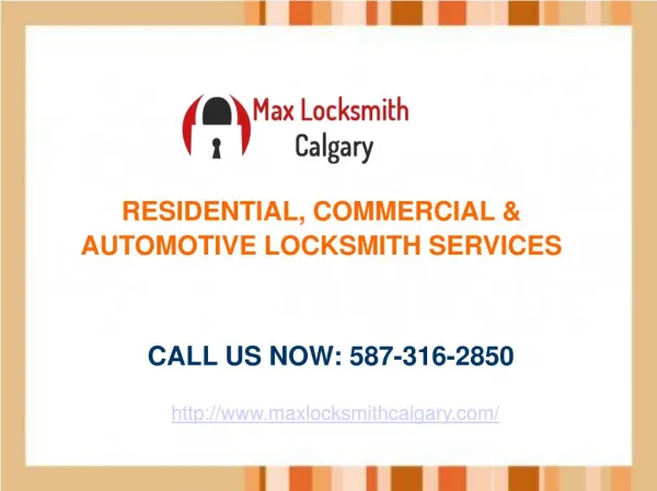 Locksmith Calgary | Residential & Commercial Locks Repair