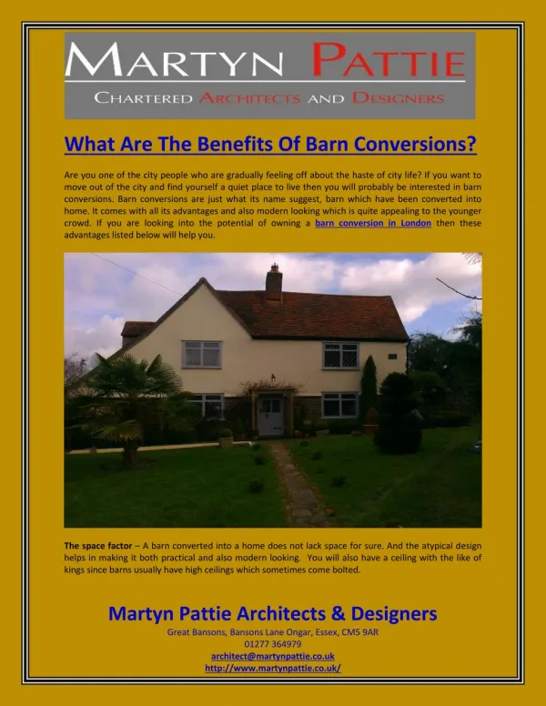 What Are The Benefits Of Barn Conversions