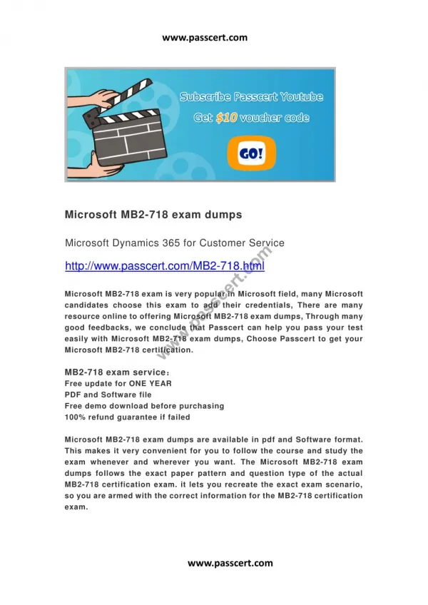 Microsoft MB2-718 exam dumps