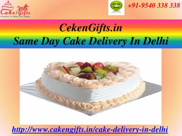 Same Day Cake Delivery in Delhi via CakenGifts.in