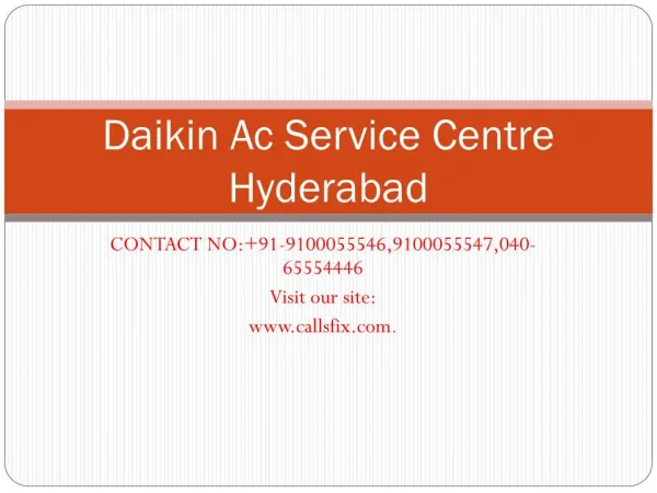 Daikin Ac Service Center Hyderabad