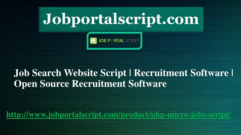 job search website script recruitment software