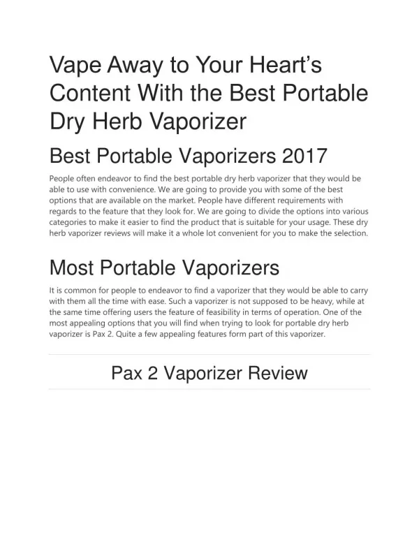 portable vaporizers, Vape Tricks 2017, best portable vaporizer for dry herb, firefly vaporizer review, firefly vs pax,