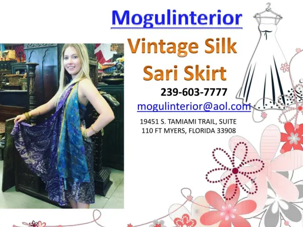 Vintage silk sari skirt