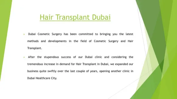 Hair transplant dubai