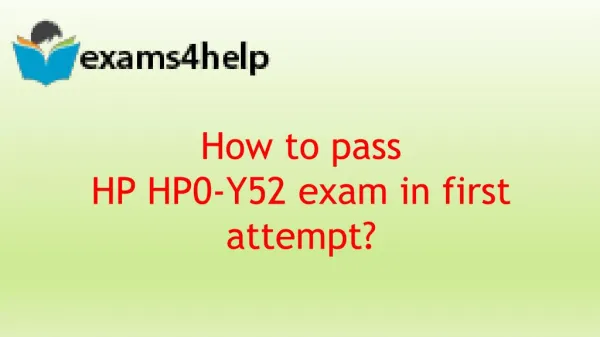 HP0-Y52 PDF Dumps