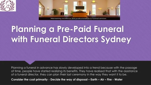 Planning a Pre-Paid Funeral with Funeral Directors Sydney