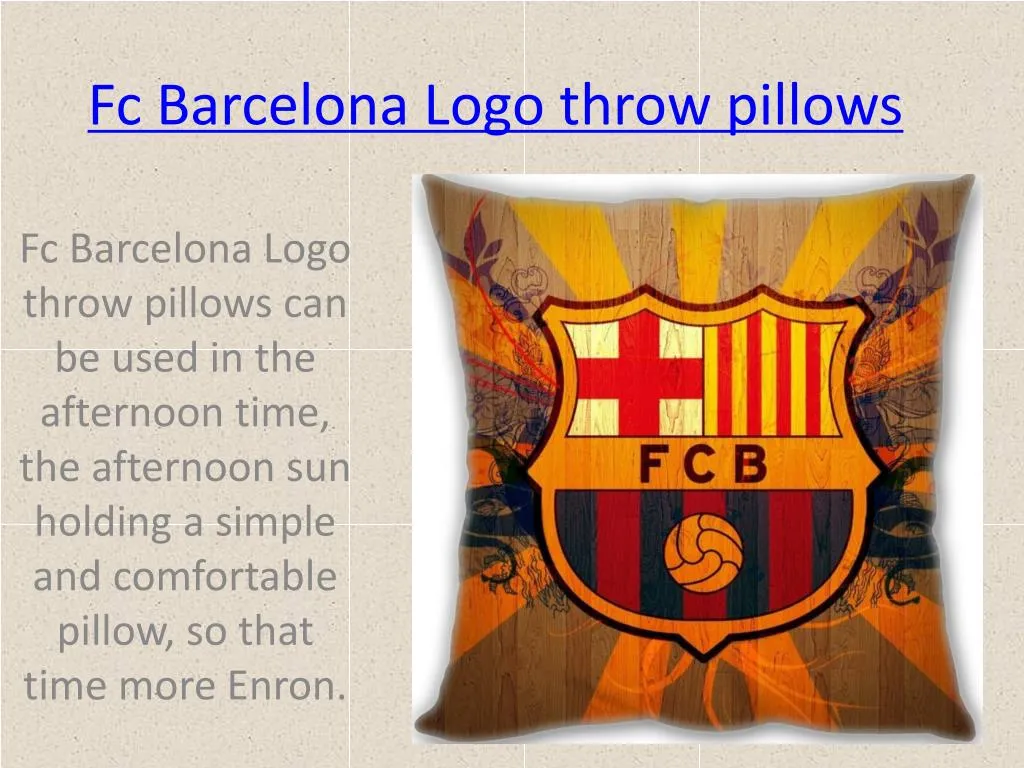 fc barcelona logo throw pillows